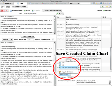 Easily create and save claim charts.